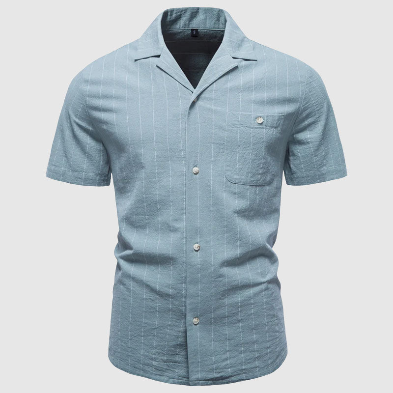 Louis Morel Short Sleeve Pinstripe Shirt