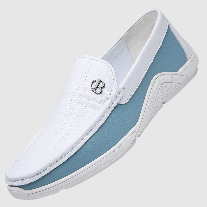 Louis Morel Slip-On Loafers with Contrast Panel