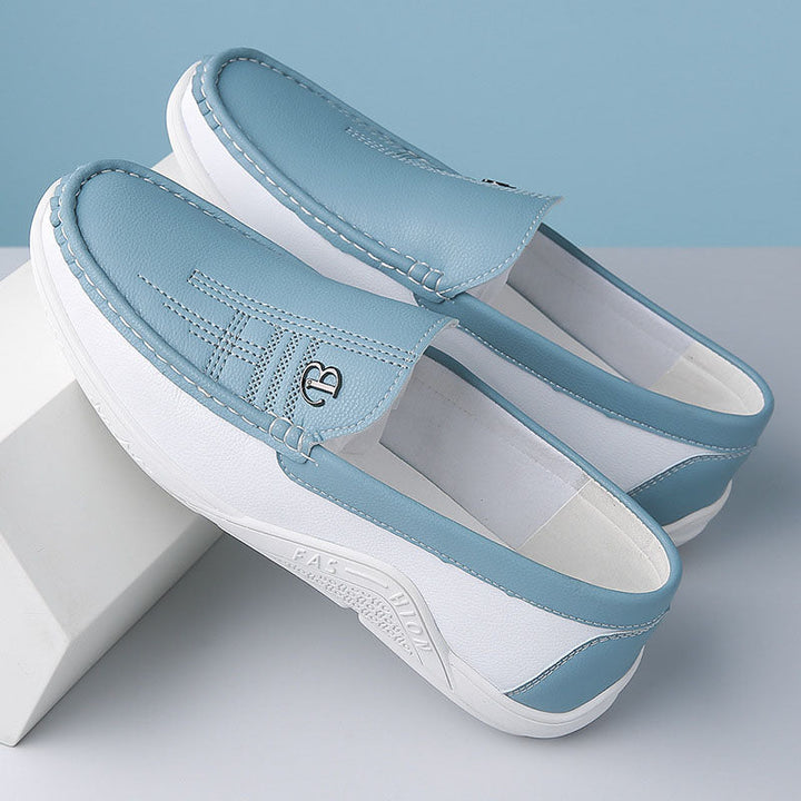 Louis Morel Slip-On Loafers with Contrast Panel