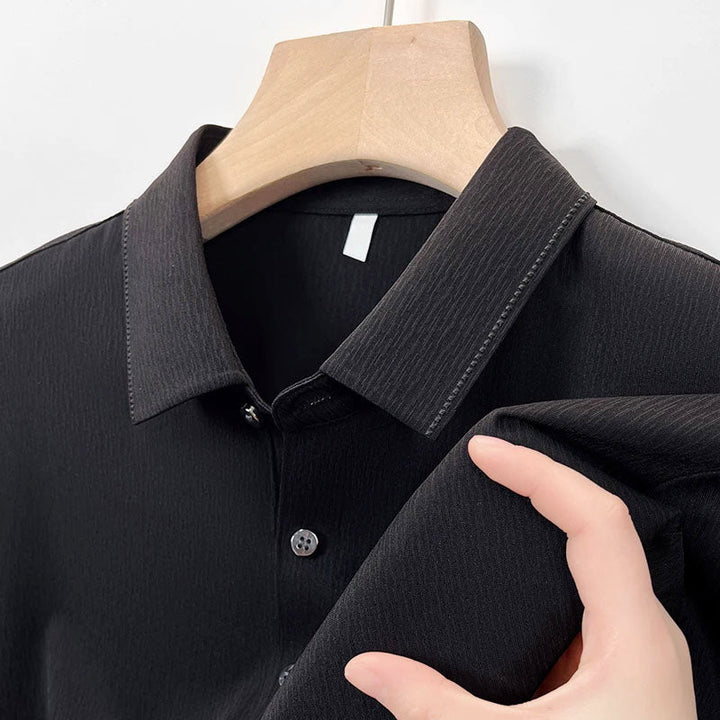 Louis Morel Striped Texture Button-Up Shirt