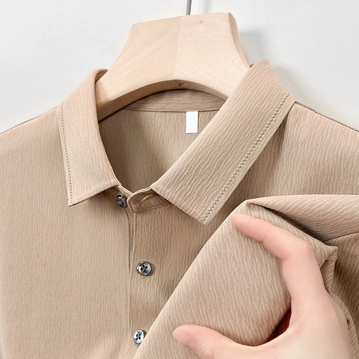 Louis Morel Striped Texture Button-Up Shirt