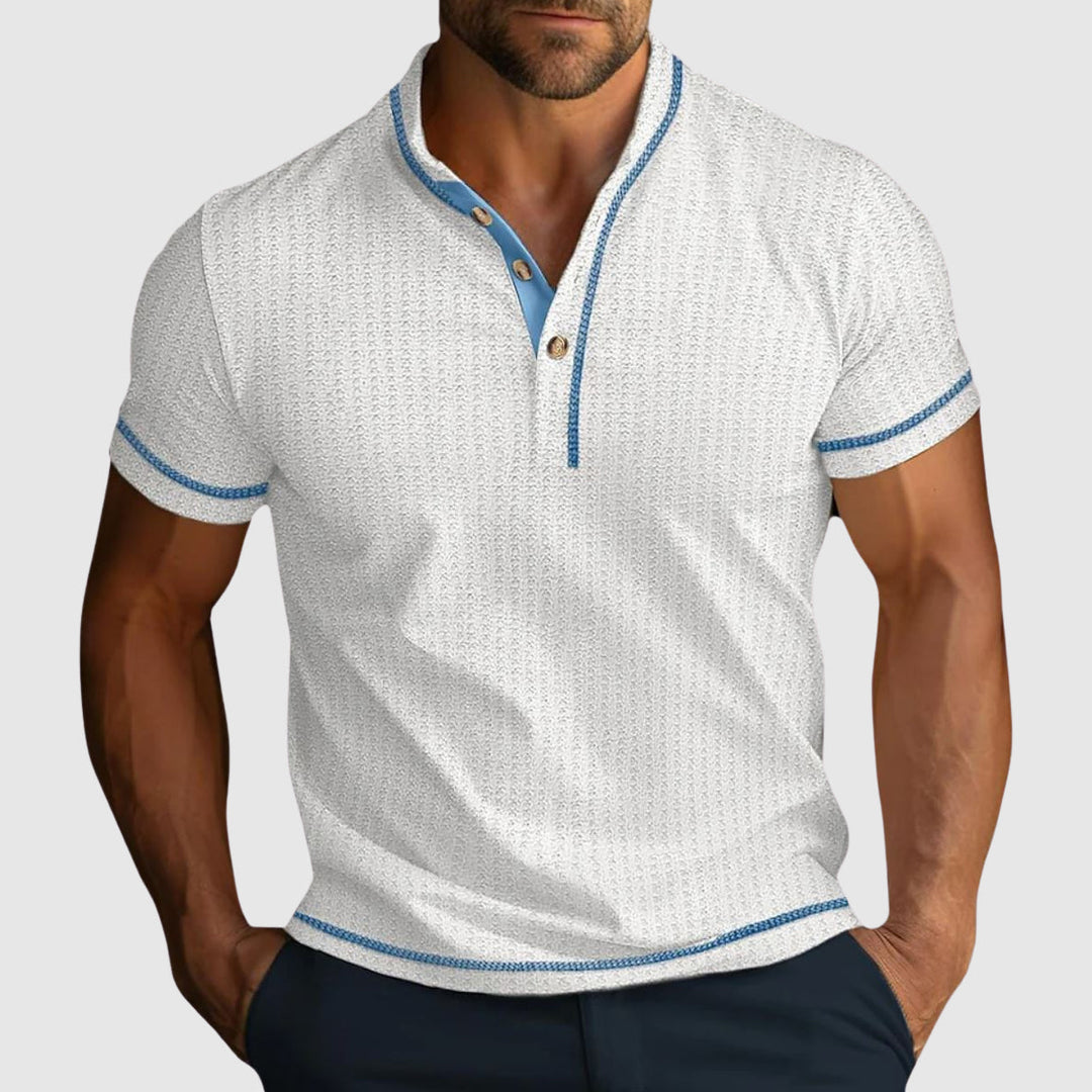 Louis Morel Textured Button Placket Shirt