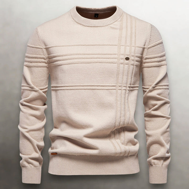 Louis Morel Textured Knit Cotton Sweater