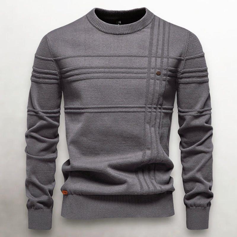 Louis Morel Textured Knit Cotton Sweater