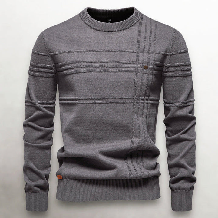 Louis Morel Textured Knit Cotton Sweater