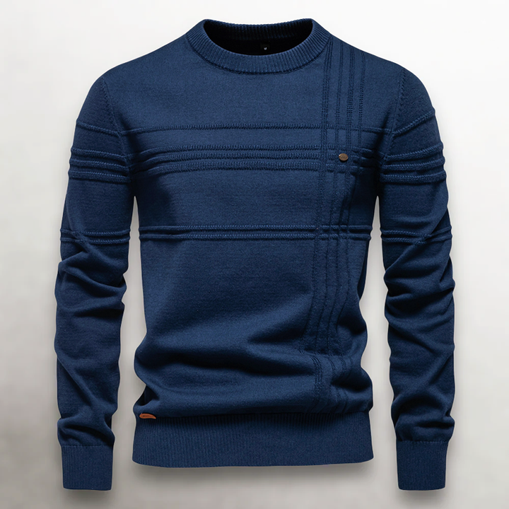 Louis Morel Textured Knit Cotton Sweater