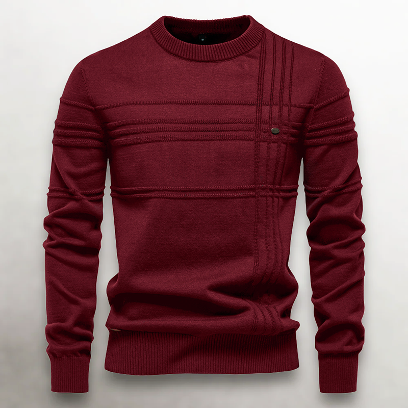 Louis Morel Textured Knit Cotton Sweater