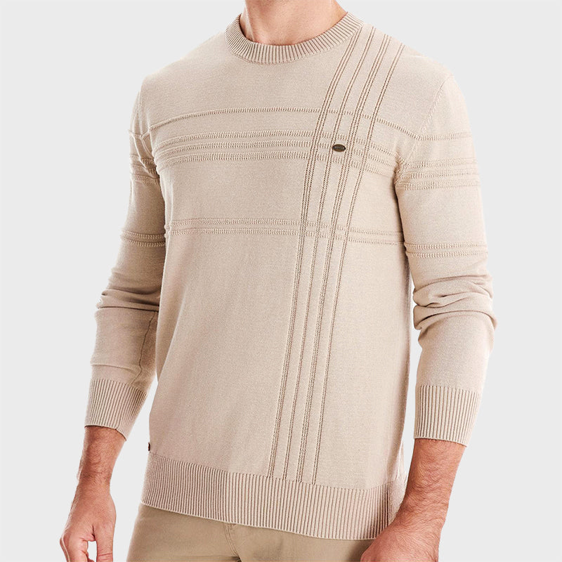 Louis Morel Textured Knit Cotton Sweater