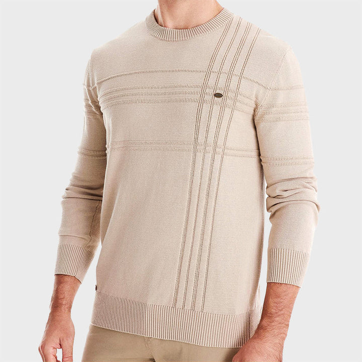 Louis Morel Textured Knit Cotton Sweater