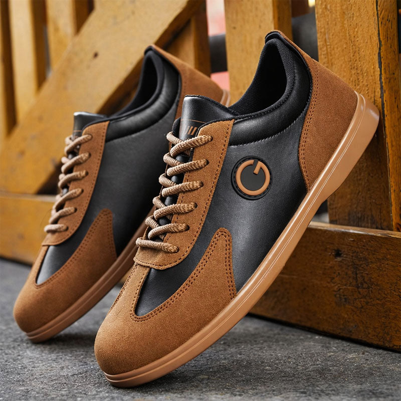 Luke - Men's Dual-Texture Sporty Low-Top Sneakers