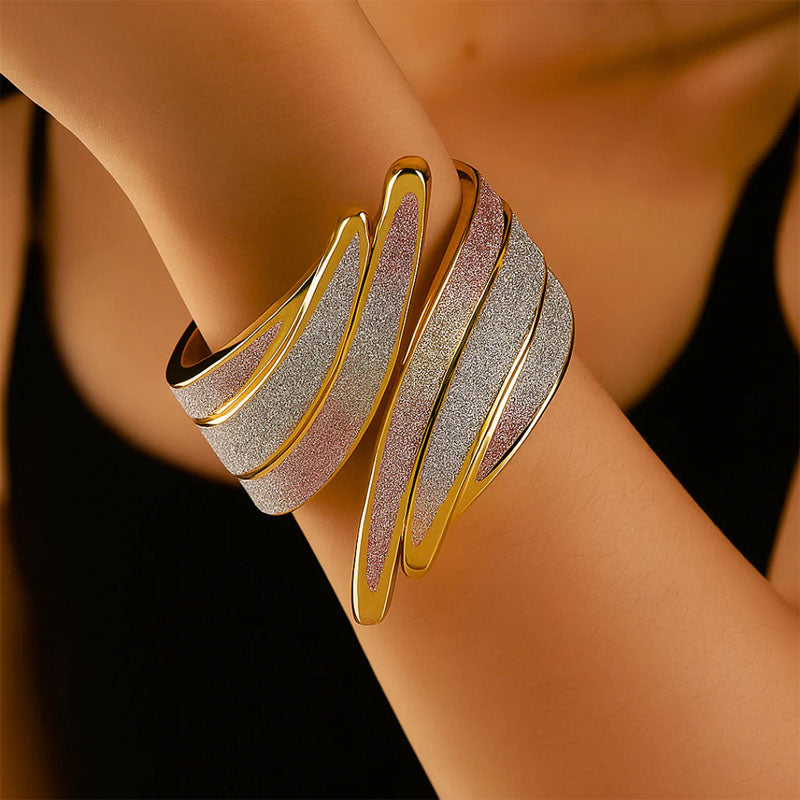 Maison Céleste Sculpted Open Cuff Bracelet