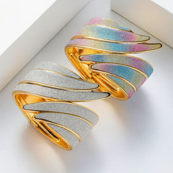 Maison Céleste Sculpted Open Cuff Bracelet
