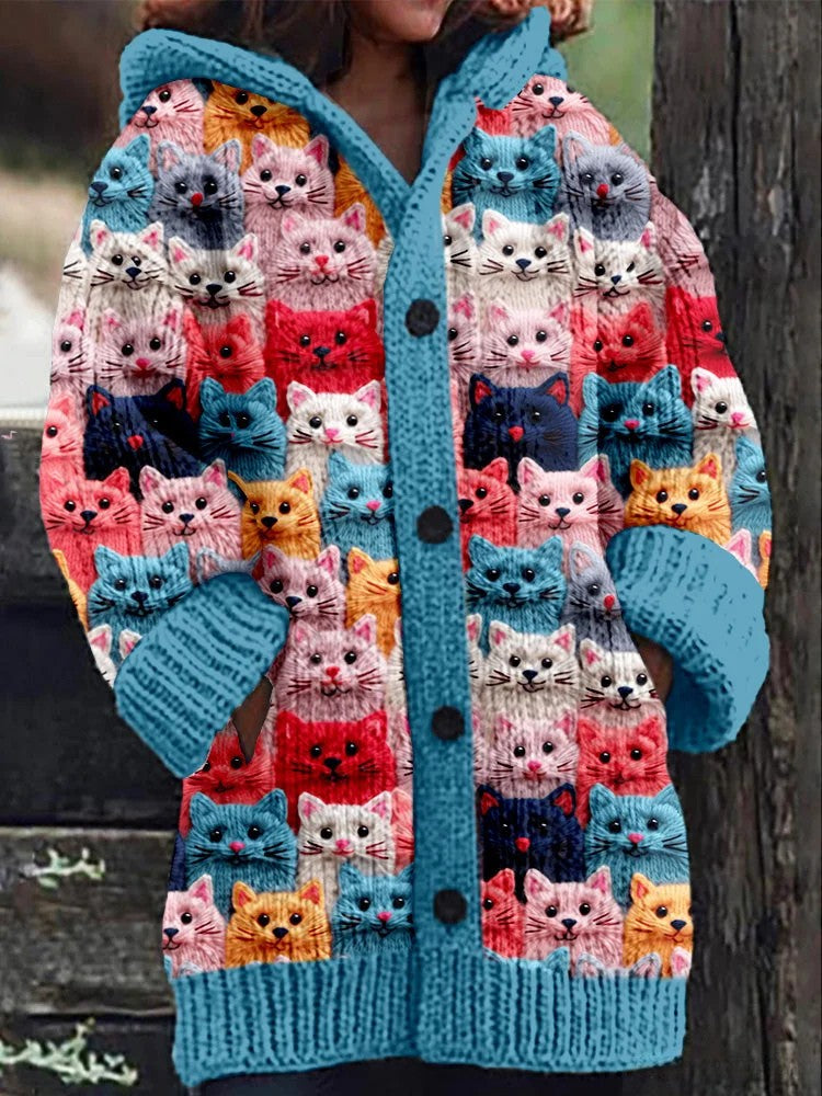 Margot - Women's Cat Hooded Cardigan