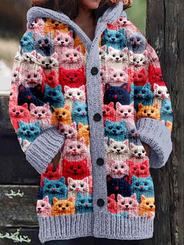 Margot - Women's Cat Hooded Cardigan
