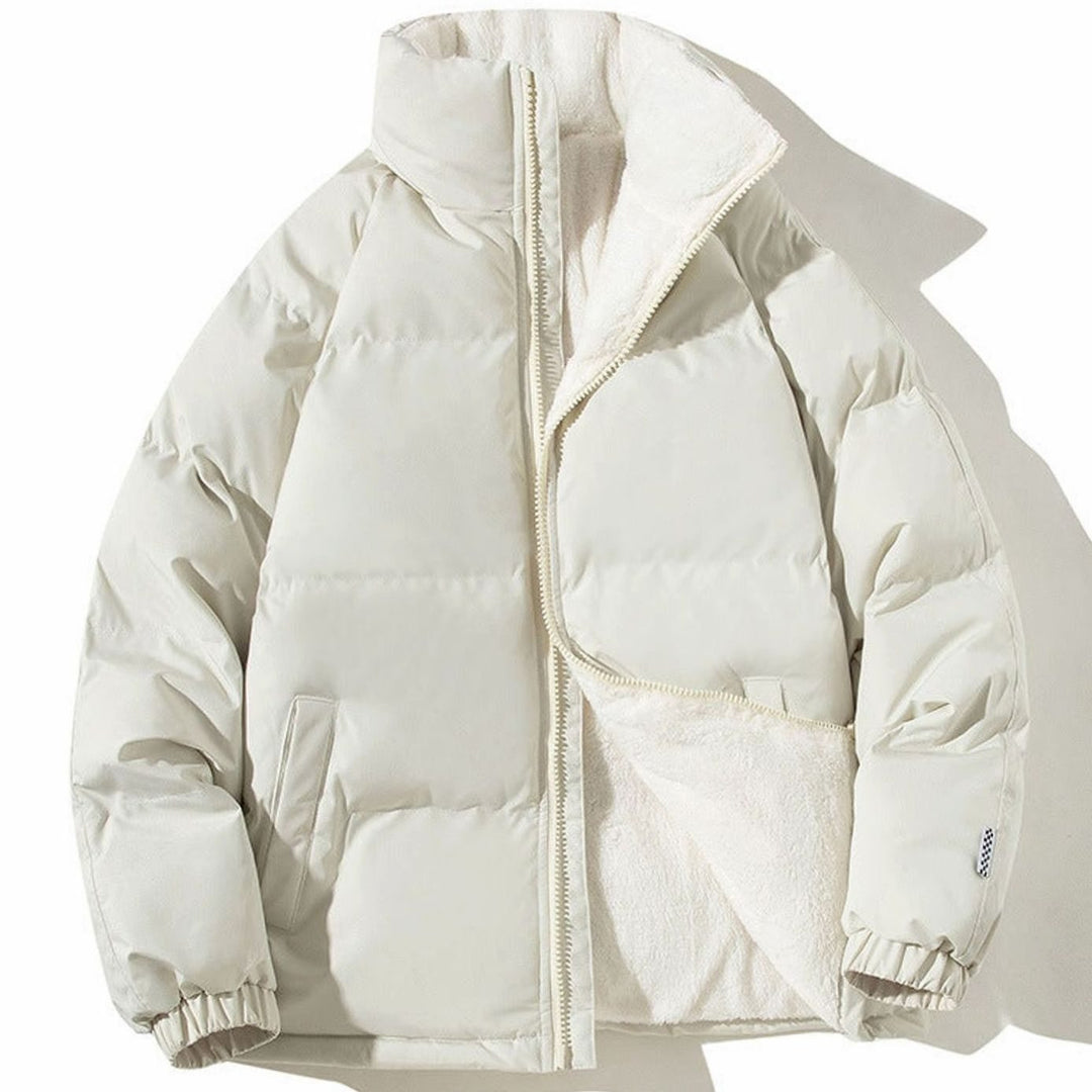 Tatum - Women's Puffer Bomber Jacket with Sherpa Lining