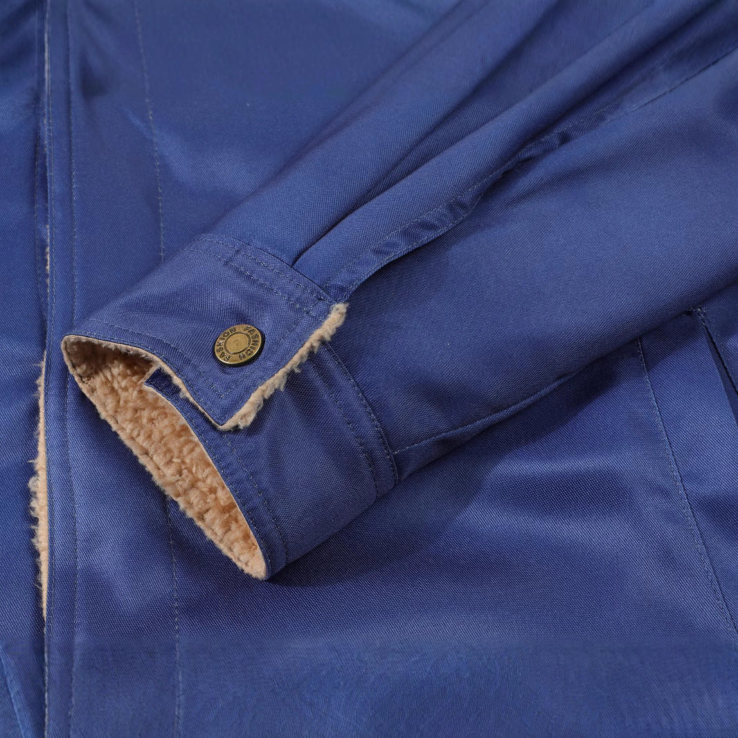 Mike - Men's Sherpa Collar Western Snap Jacket