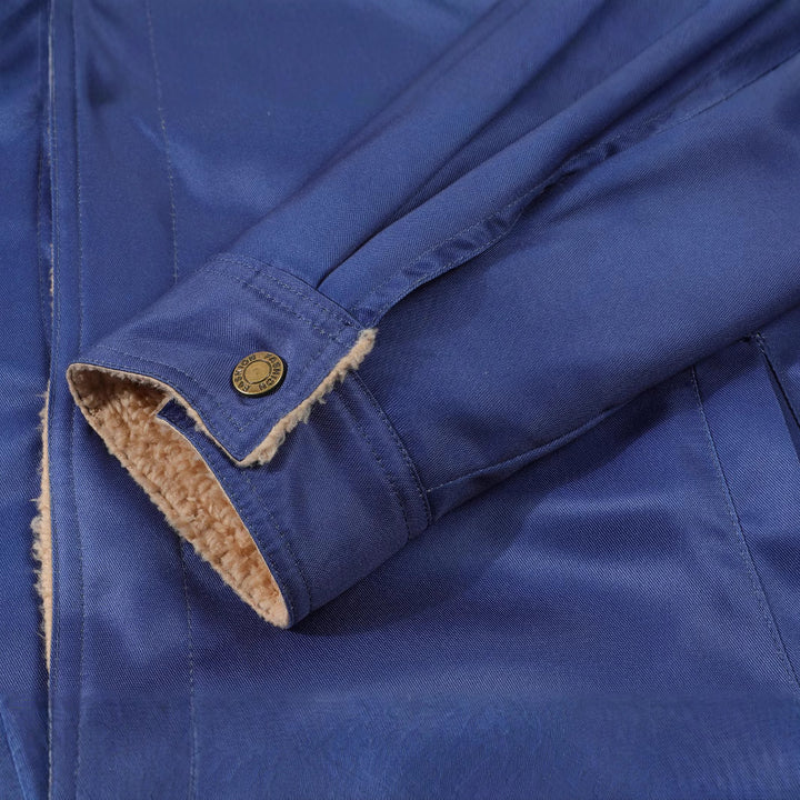 Mike - Men's Sherpa Collar Western Snap Jacket