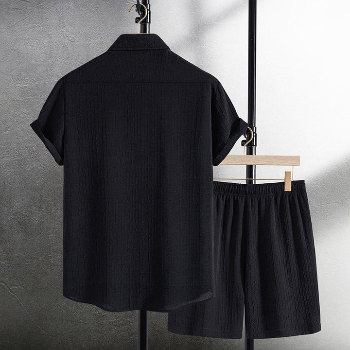 Oliver - Men's Ribbed Stripe Summer Vacation Co-ord Set