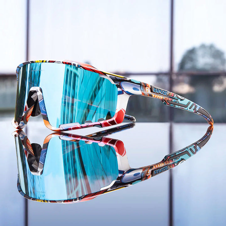 Orien - Graffiti Cycling Sunglasses with Shield Lens