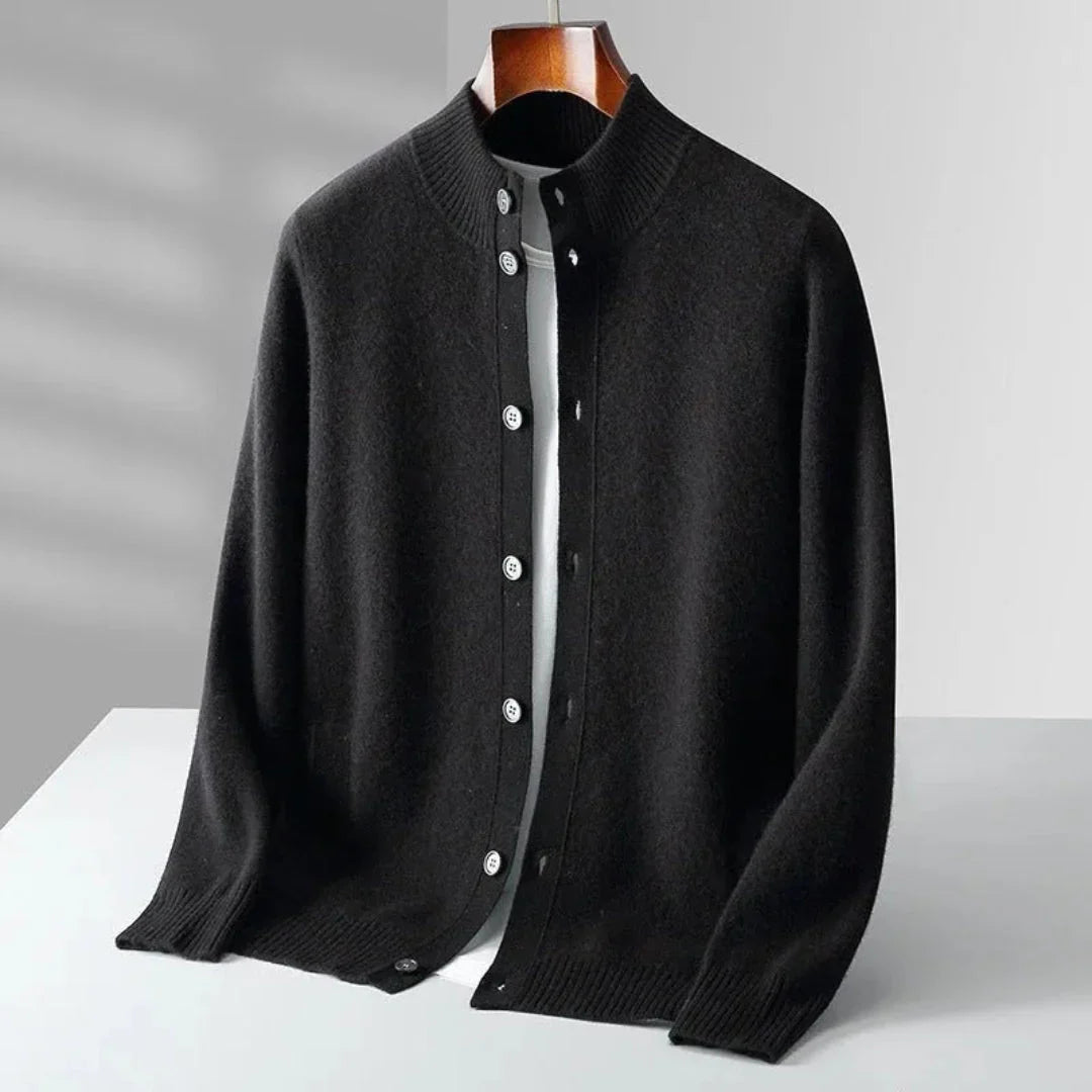 Orion - Men's Button-Front Cashmere Wool Cardigan