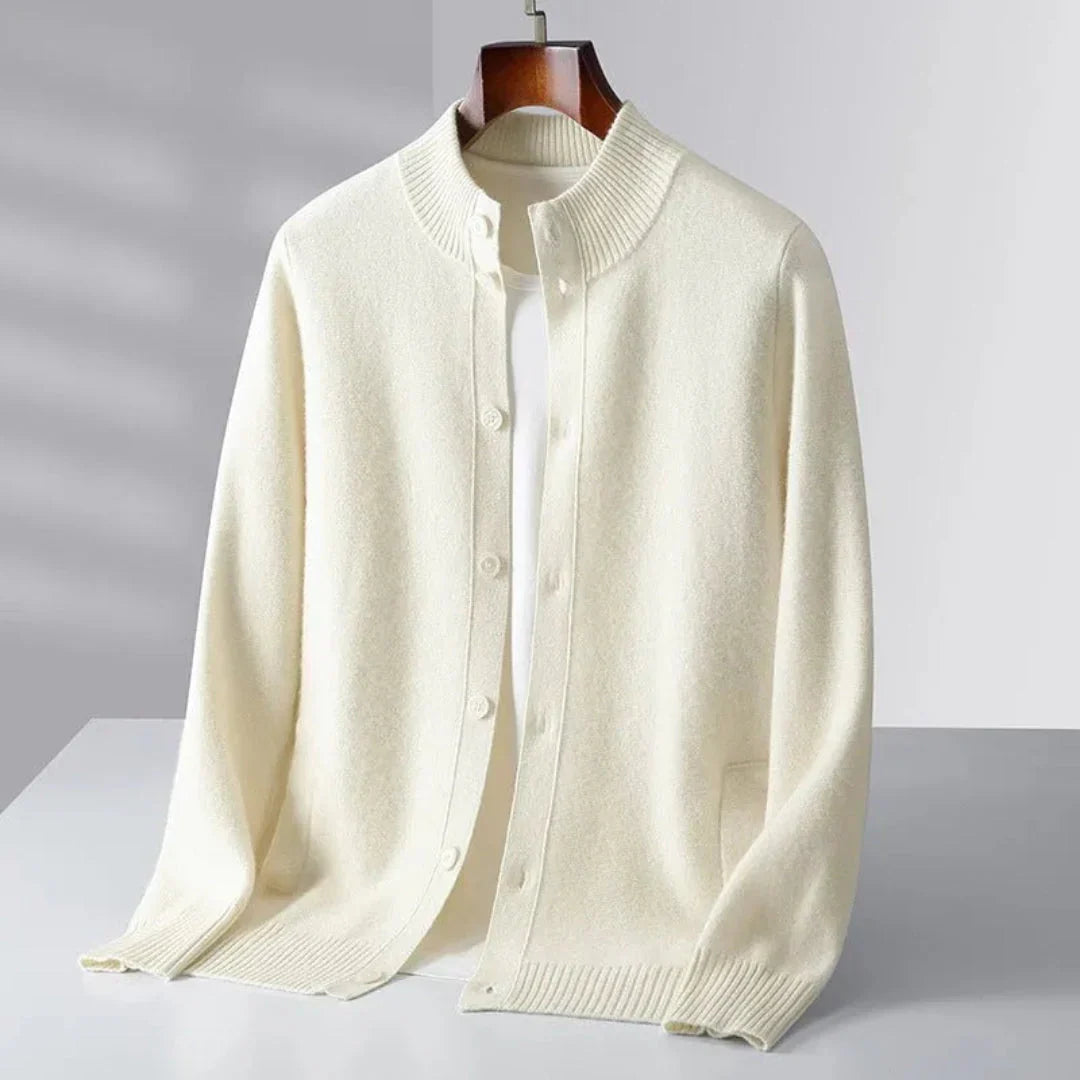 Orion - Men's Button-Front Cashmere Wool Cardigan