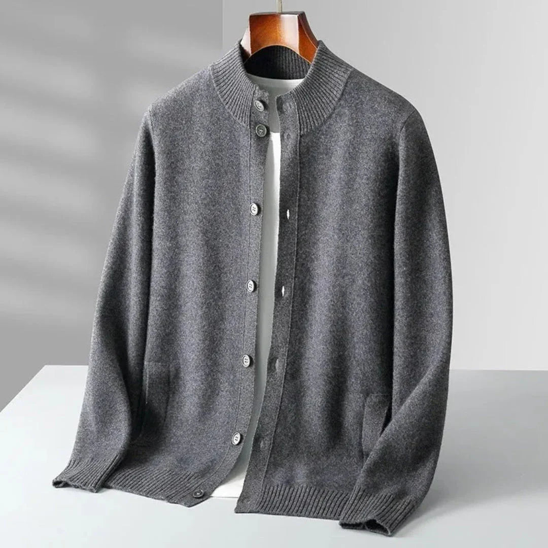 Orion - Men's Button-Front Cashmere Wool Cardigan