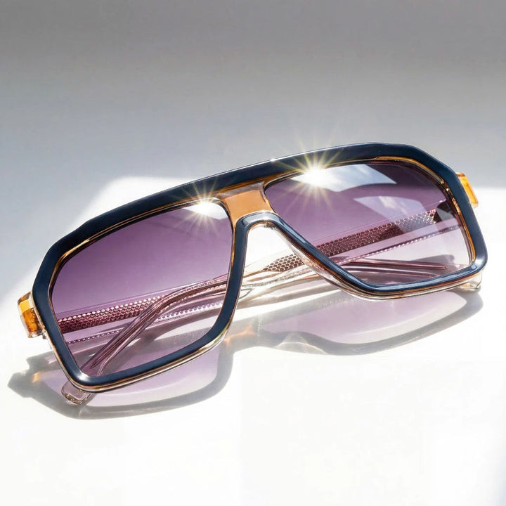 Orvion - Oversized Shield Gradient Lens Sunglasses