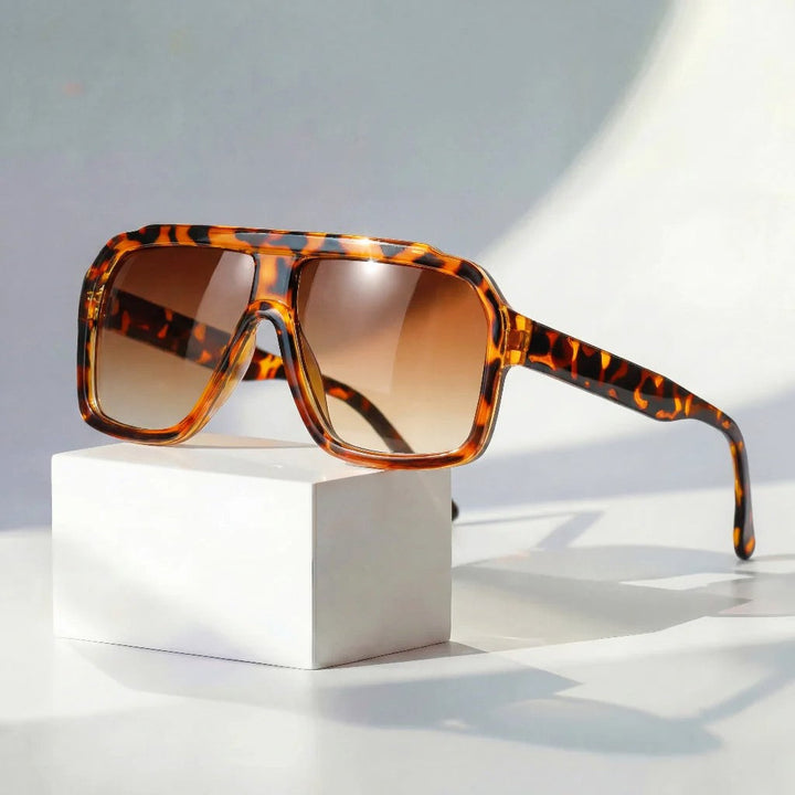 Orvion - Oversized Shield Gradient Lens Sunglasses