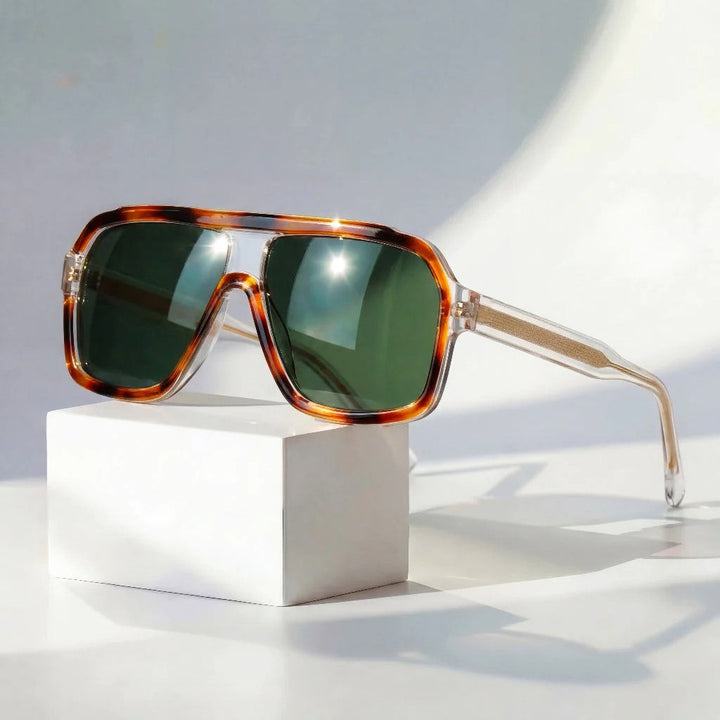 Orvion - Oversized Shield Gradient Lens Sunglasses