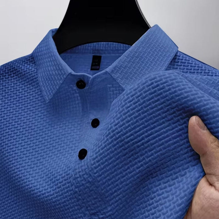 Owen - Men's Textured Knit Classic Fit Polo