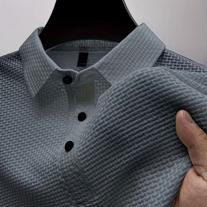 Owen - Men's Textured Knit Classic Fit Polo