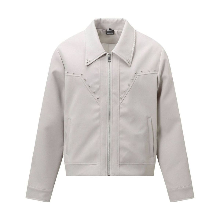 Ricky - Men’s Structured Collar Jacket with Stud Details