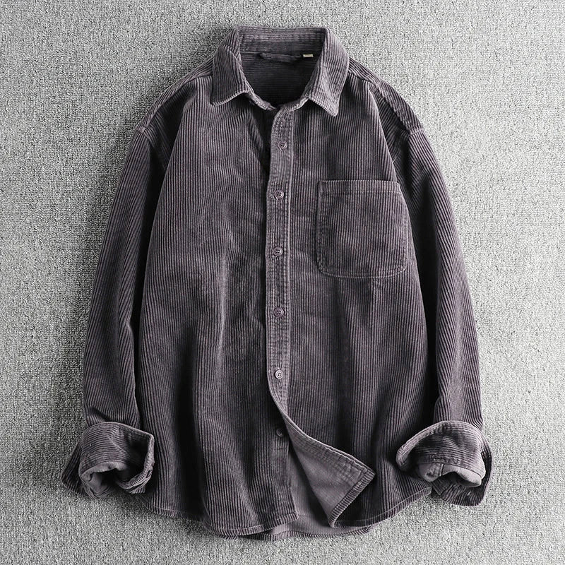 Rory - Men's Classic Corduroy Button-Up Shirt