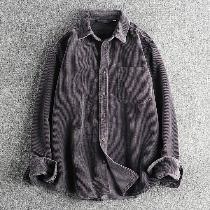 Rory - Men's Classic Corduroy Button-Up Shirt