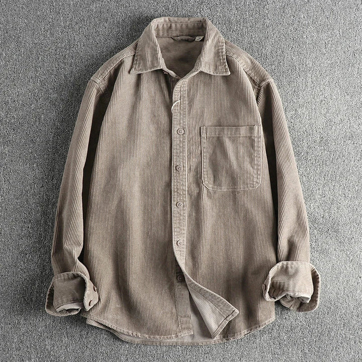 Rory - Men's Classic Corduroy Button-Up Shirt