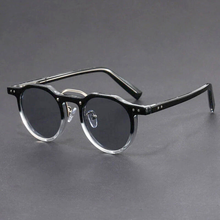 Round Vintage Sunglasses with Trim Detail