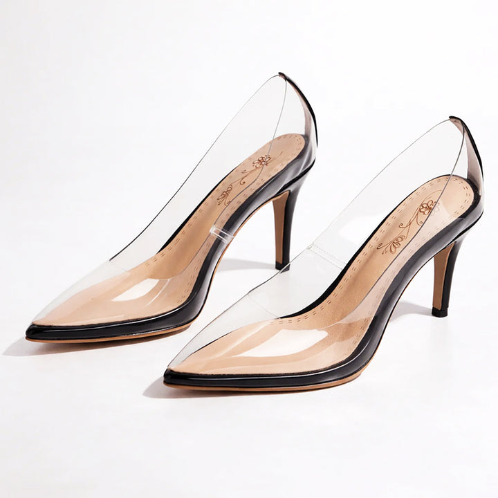 Scarlett - Women's Transparent Pointed Toe Dress Heels