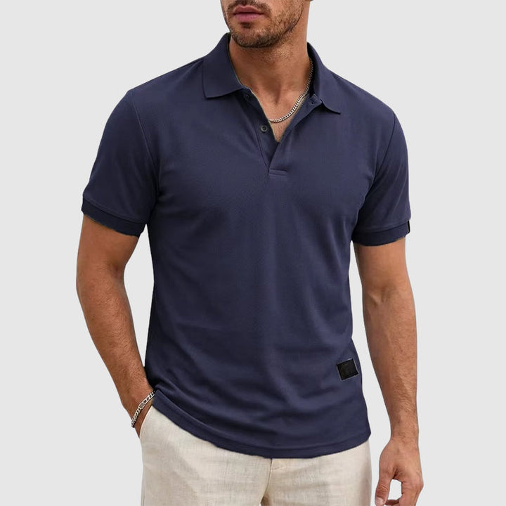 Sean - Men’s Textured Button Polo Shirt