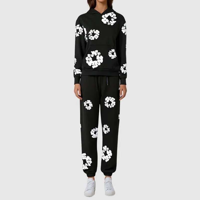 Sienna - Women's Floral Graphic Hoodie & Jogger Tracksuit