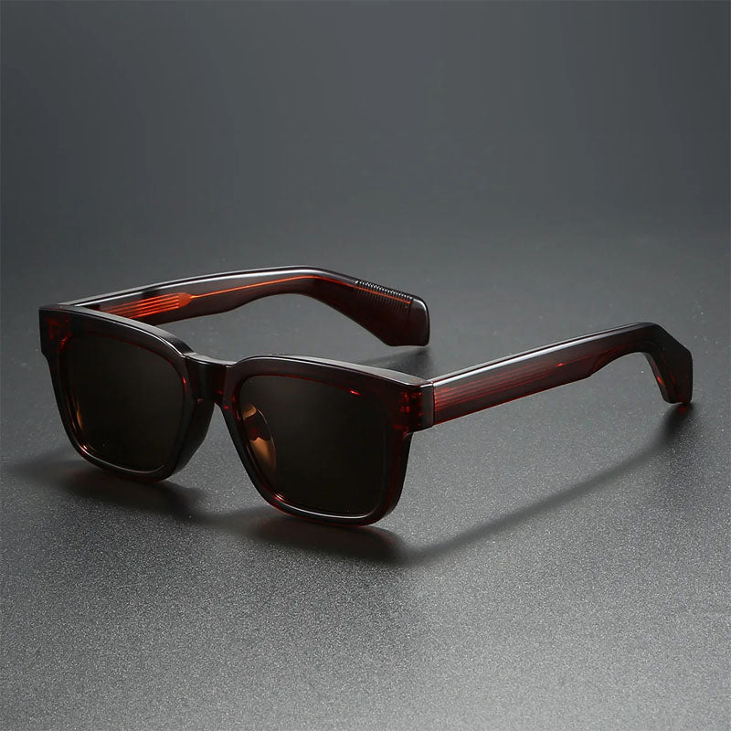 Solen Square Frame Sunglasses with Tinted Lenses