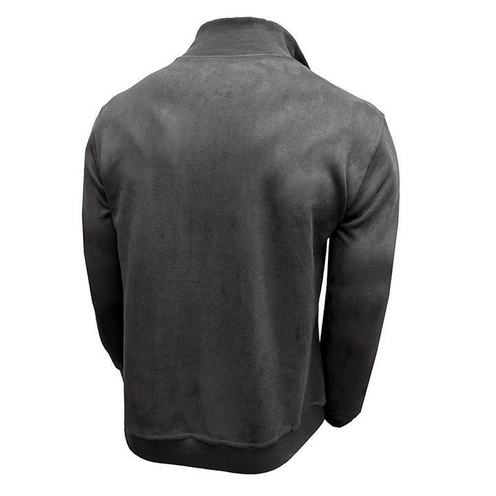 Sterling - Men's Faux Suede Quarter-Zip Sweatshirt
