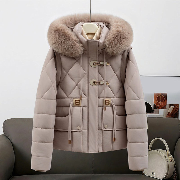 Sydney - Women’s Quilted Puffer Jacket with Faux Fur Hood