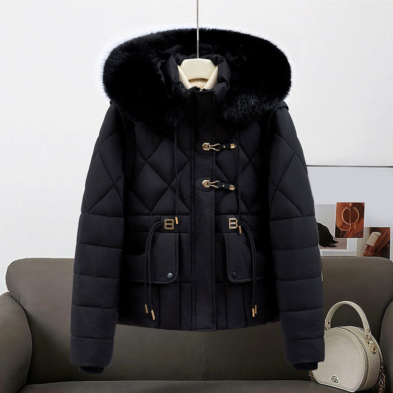 Sydney - Women’s Quilted Puffer Jacket with Faux Fur Hood