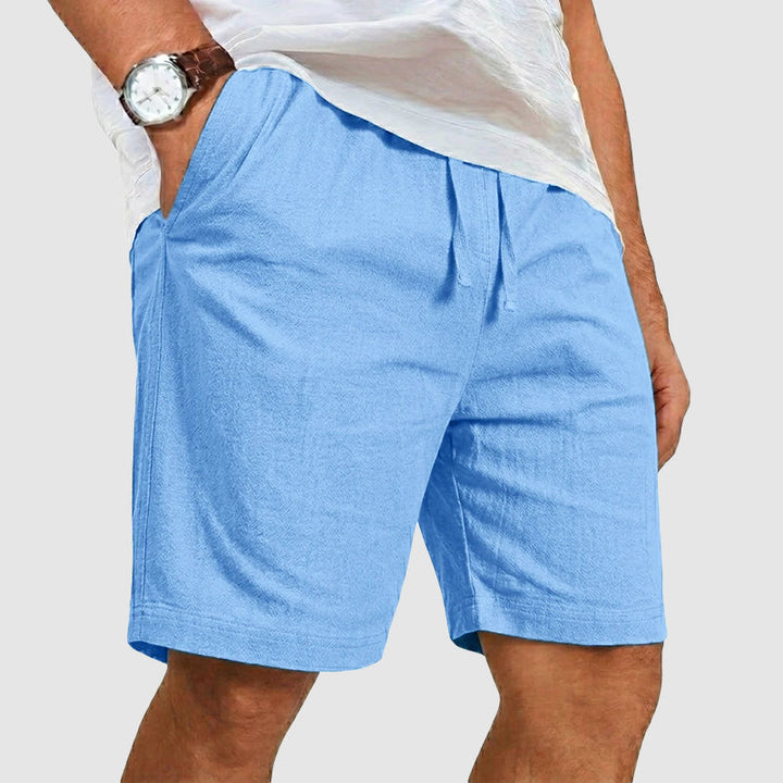 Tanner - Men's Cotton Drawstring Casual Shorts with Pockets