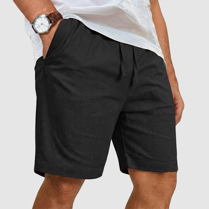 Tanner - Men's Cotton Drawstring Casual Shorts with Pockets