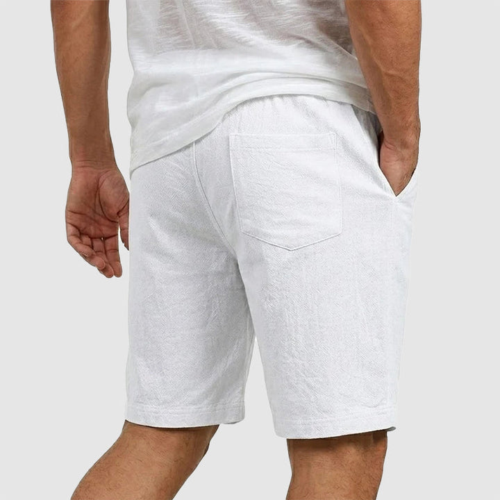 Tanner - Men's Cotton Drawstring Casual Shorts with Pockets