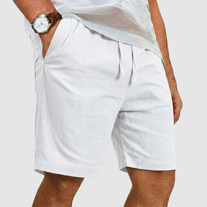 Tanner - Men's Cotton Drawstring Casual Shorts with Pockets