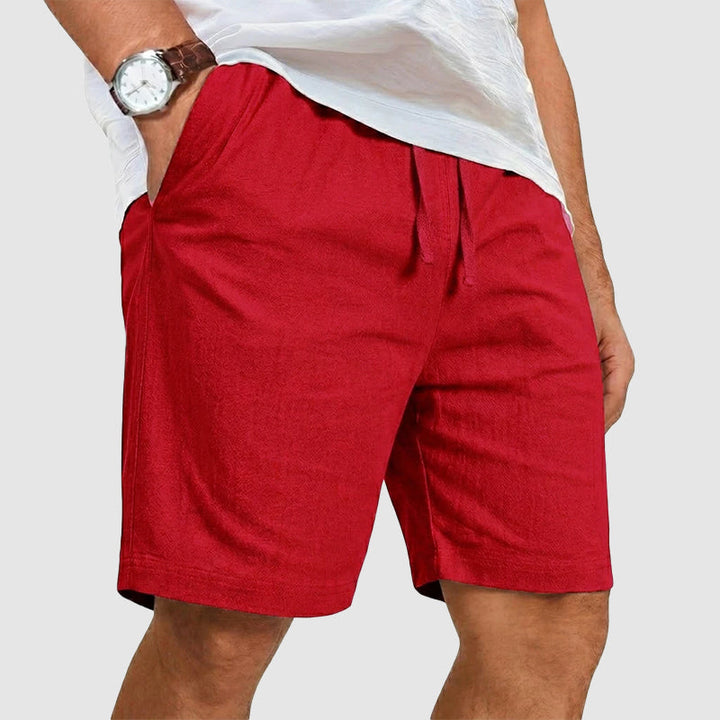 Tanner - Men's Cotton Drawstring Casual Shorts with Pockets