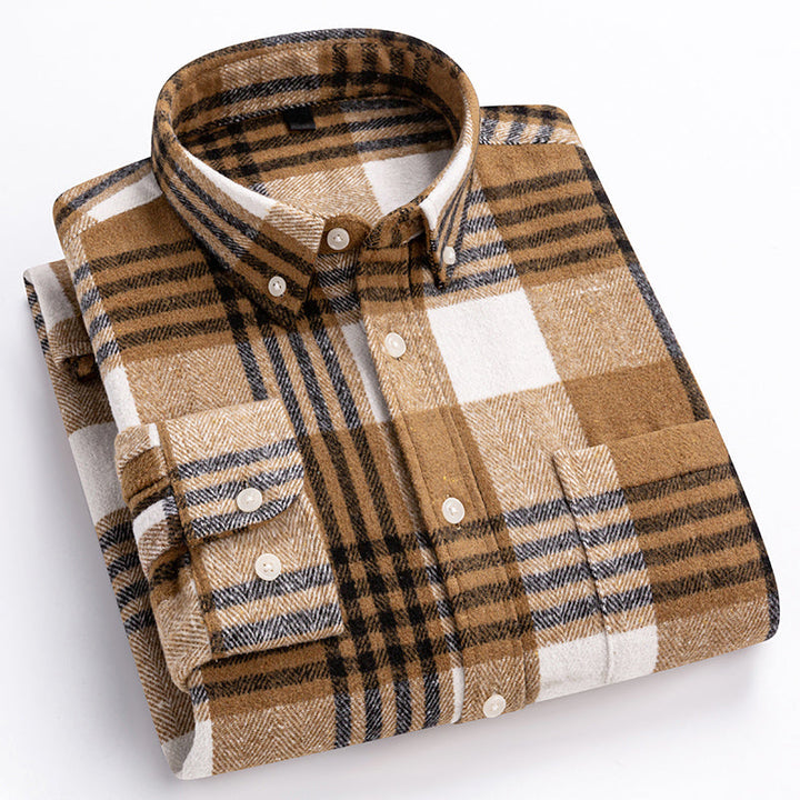 Thiago - Men's Casual Plaid Collared Shirt