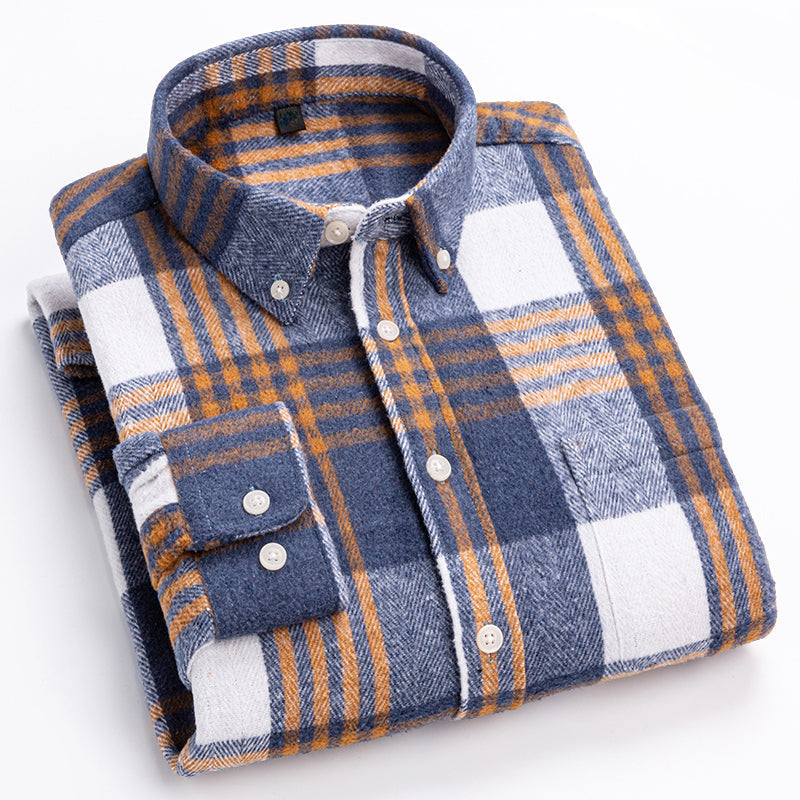 Thiago - Men's Casual Plaid Collared Shirt